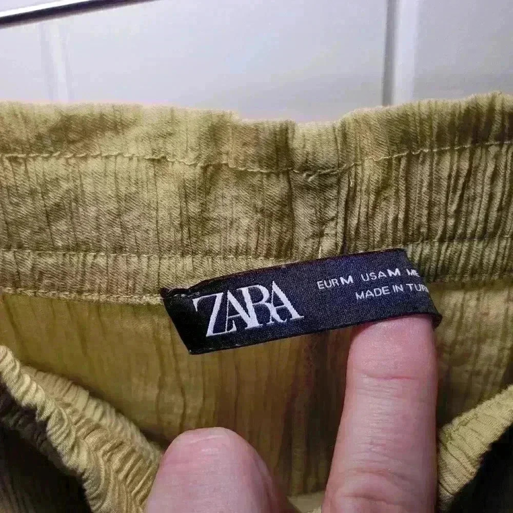 Zara Pull String Pants Size Medium - image 2